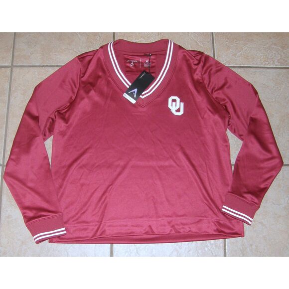 ANTIGUA Maroon Sz XL Long Sleeve OLKLAHOMA SOONERS Athletic Logo Shirt NEW NWT - Picture 1 of 3
